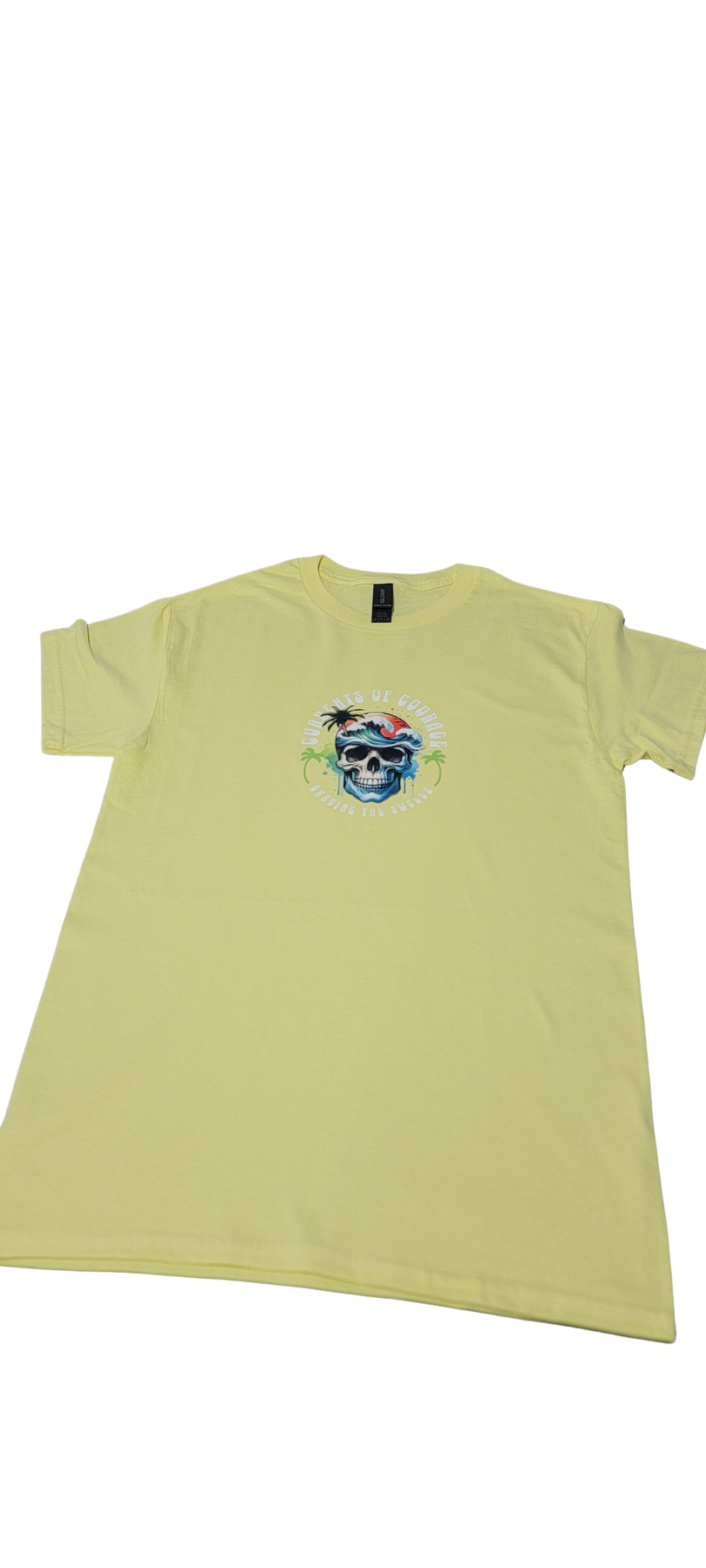 Tropical Skull Graphic Tee Amarilla