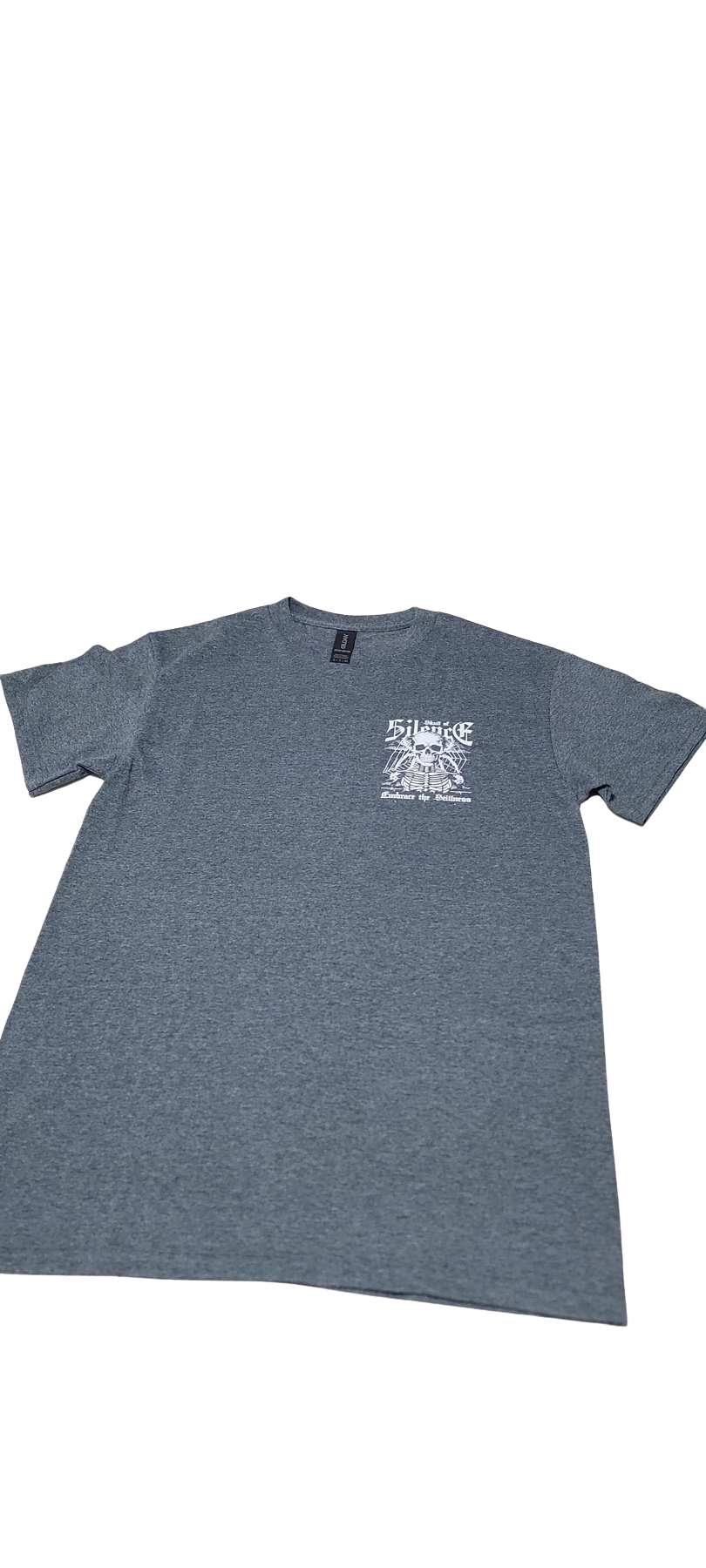Silence Skull Graphic Tee Gris