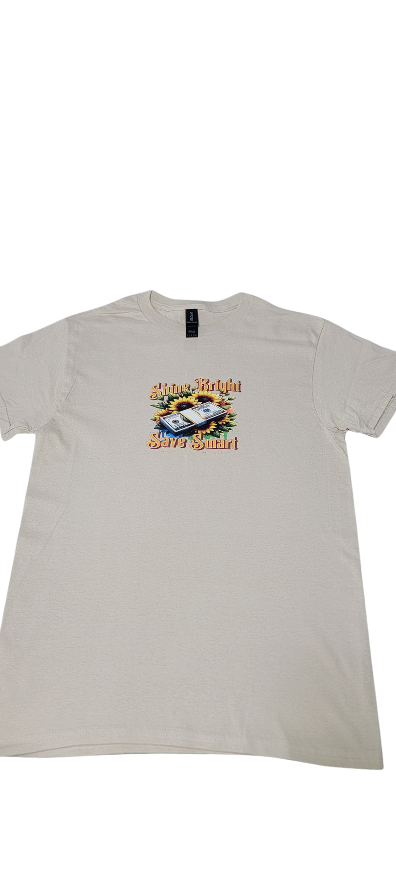 Shine Bright Save Smart Tee Blanca