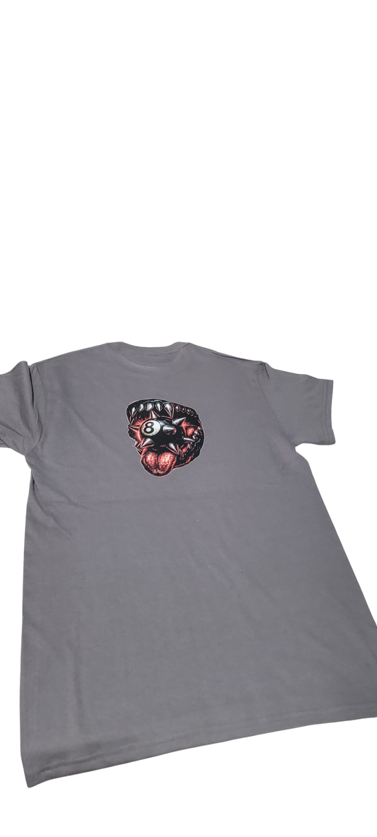 8 Ball Fangs Graphic Tee Gris