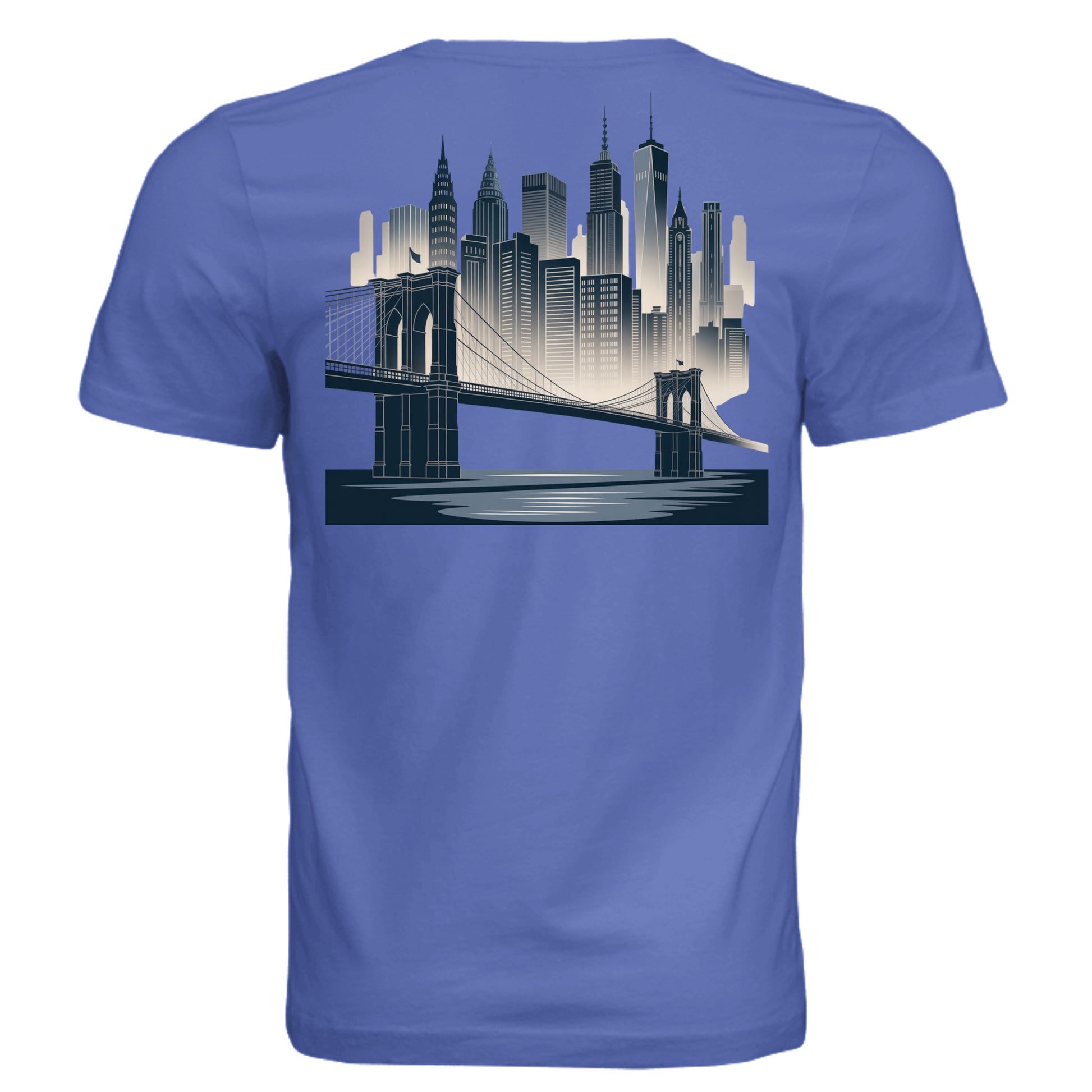 Solid True Royal Triblend - 3413C - BACK