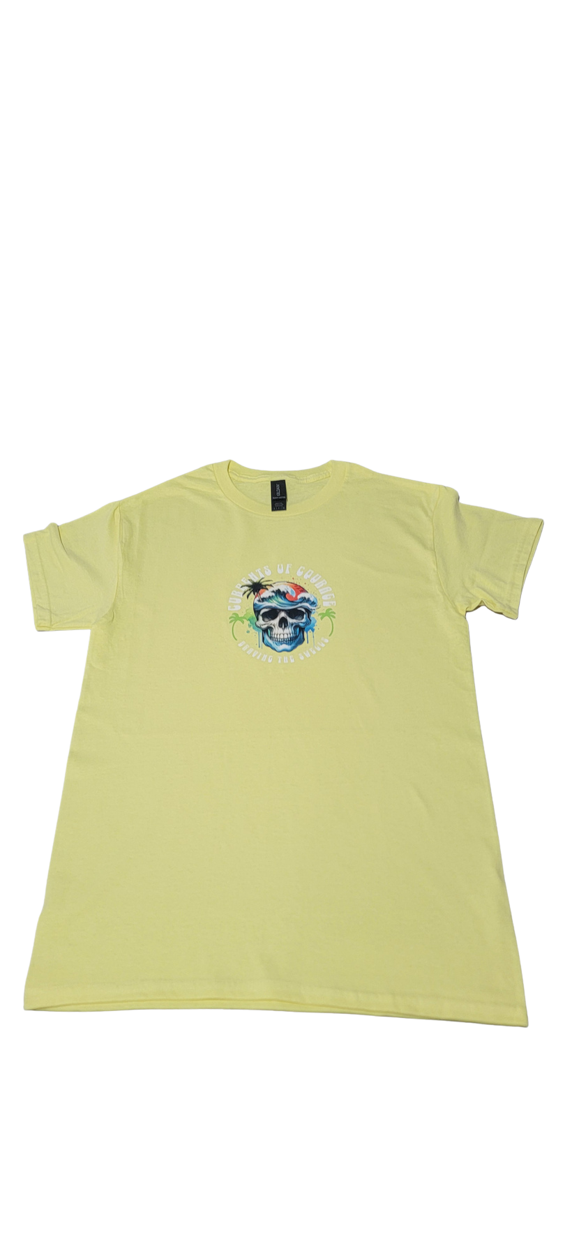 Tropical Skull Graphic Tee Amarilla