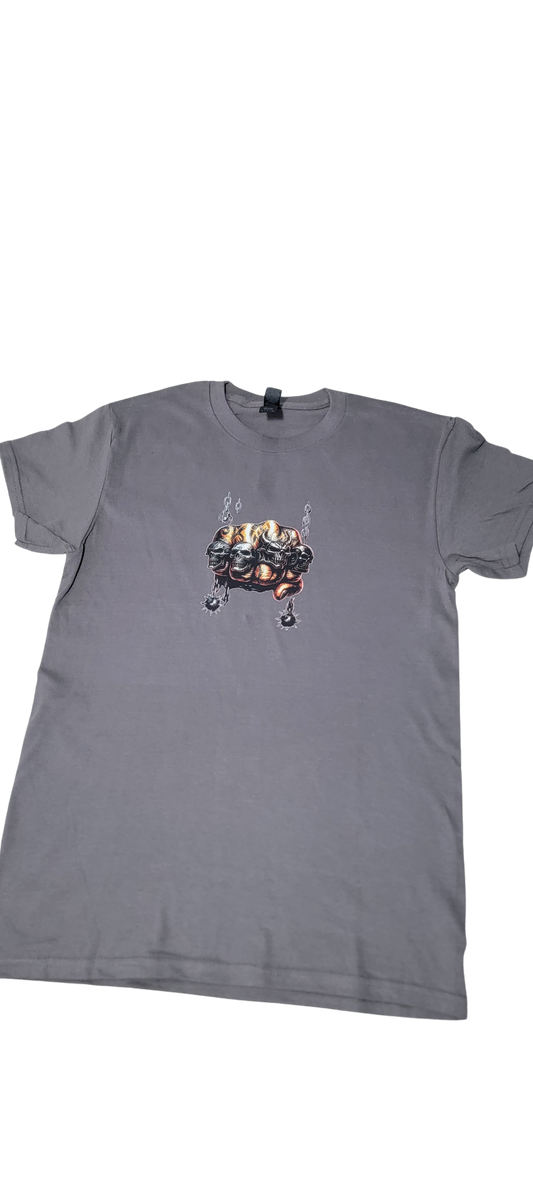 Skull Graphic Tee Gris