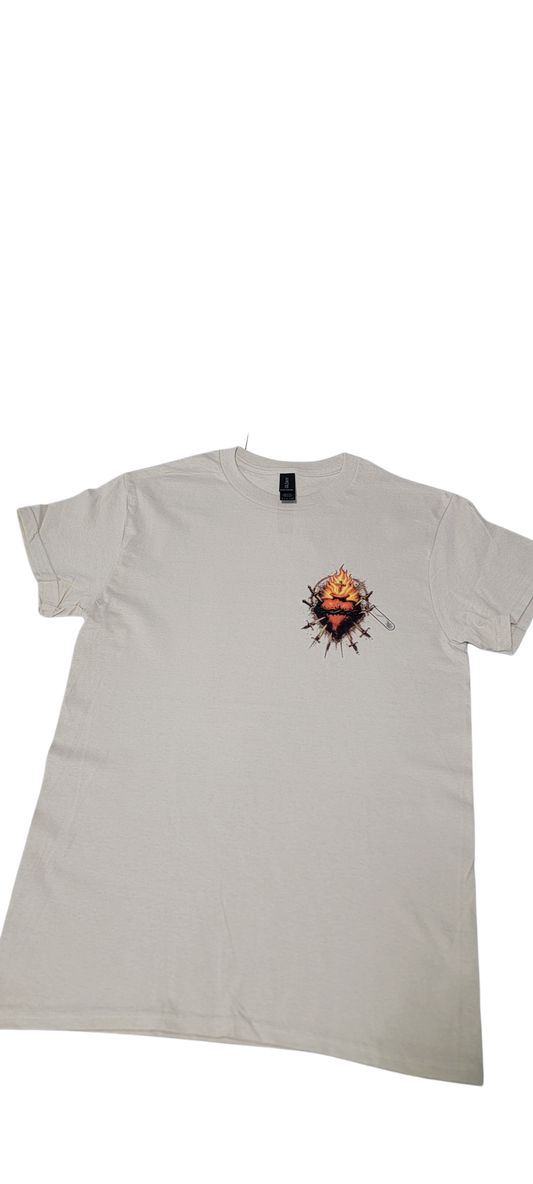 Sacred Heart Graphic Tee Blanca
