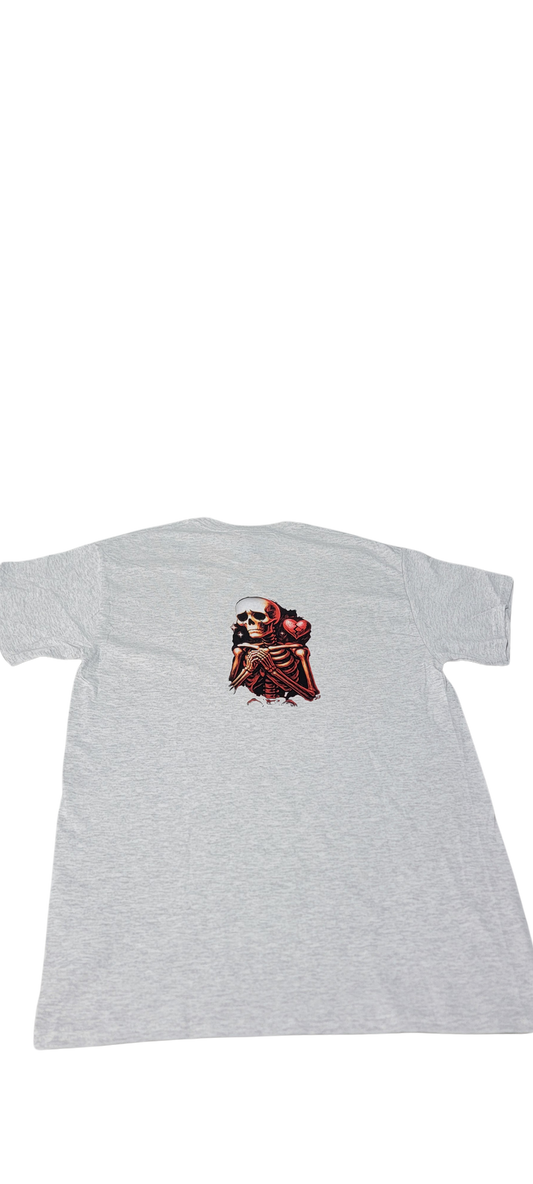 Camiseta Gris Esqueleto