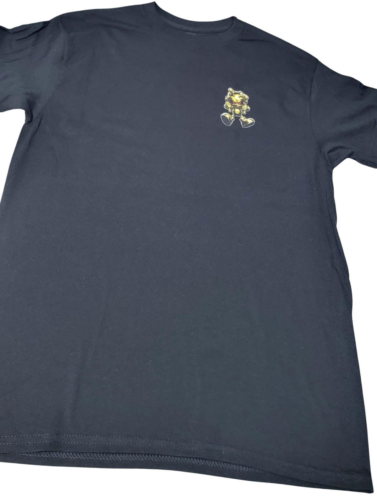 Camiseta Negra Diseño Dorado