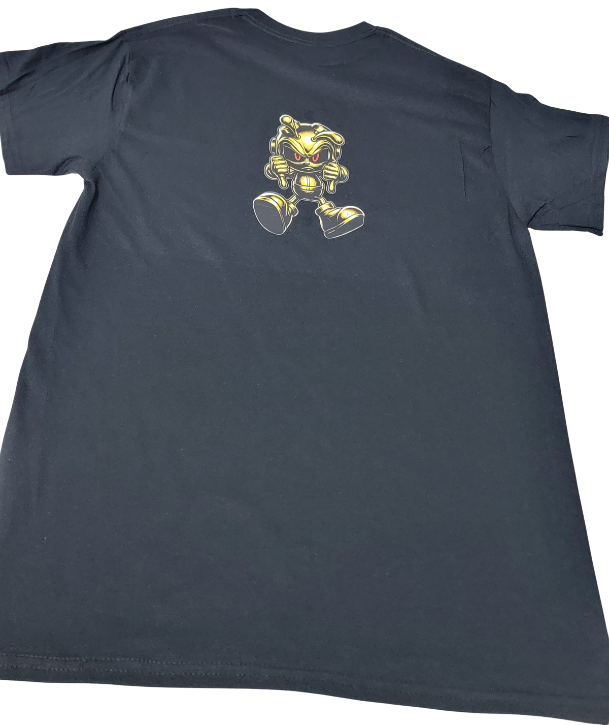 Camiseta Negra Diseño Dorado