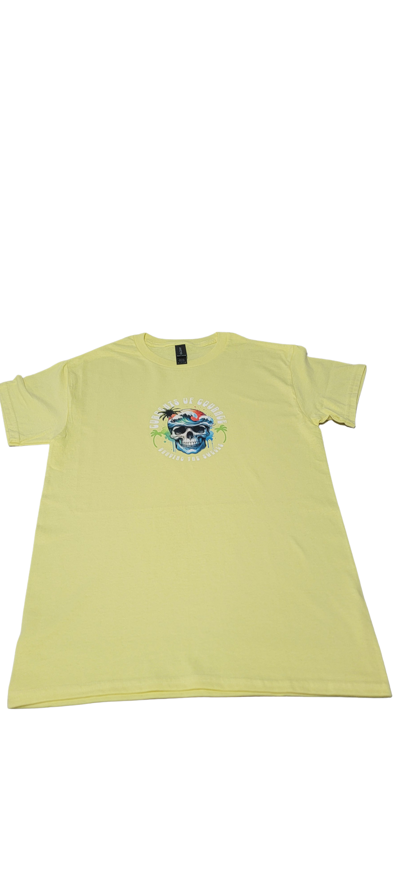 Tropical Skull Graphic Tee Amarilla