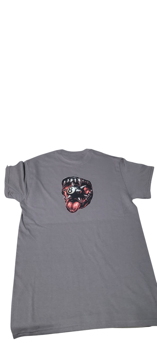 8 Ball Fangs Graphic Tee Gris